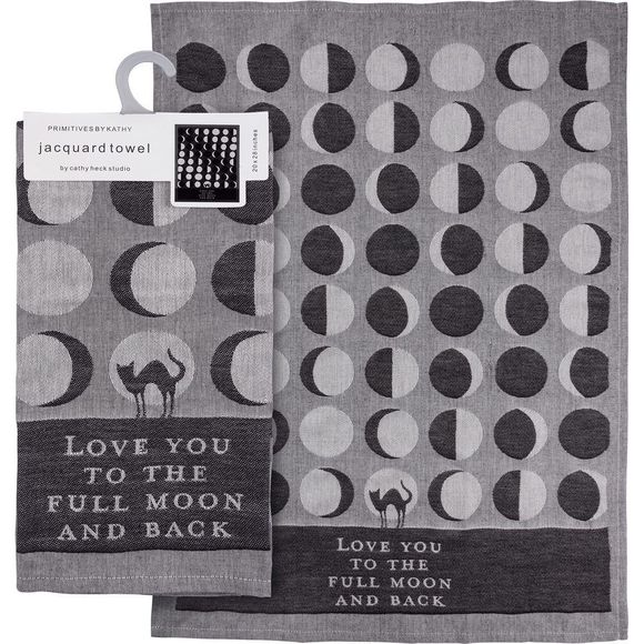 Love You To The Full Moon And Back Kitchen Towel | Cute Kitchen Hand Towel | 20 - Picture 4 of 7